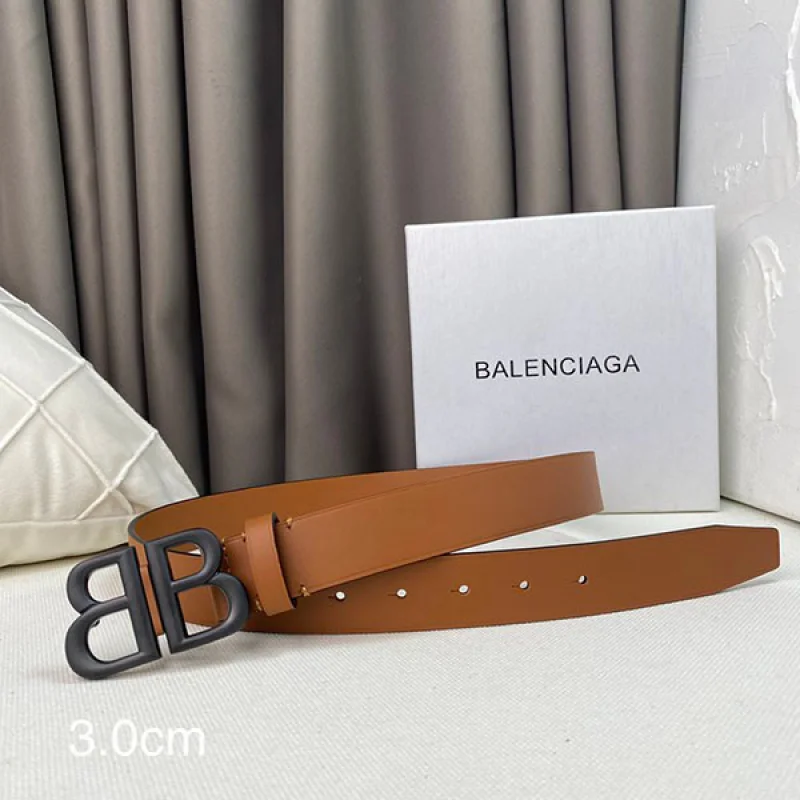 バレンシアガ BB ロゴ レザーベルト 偽物 bal67287