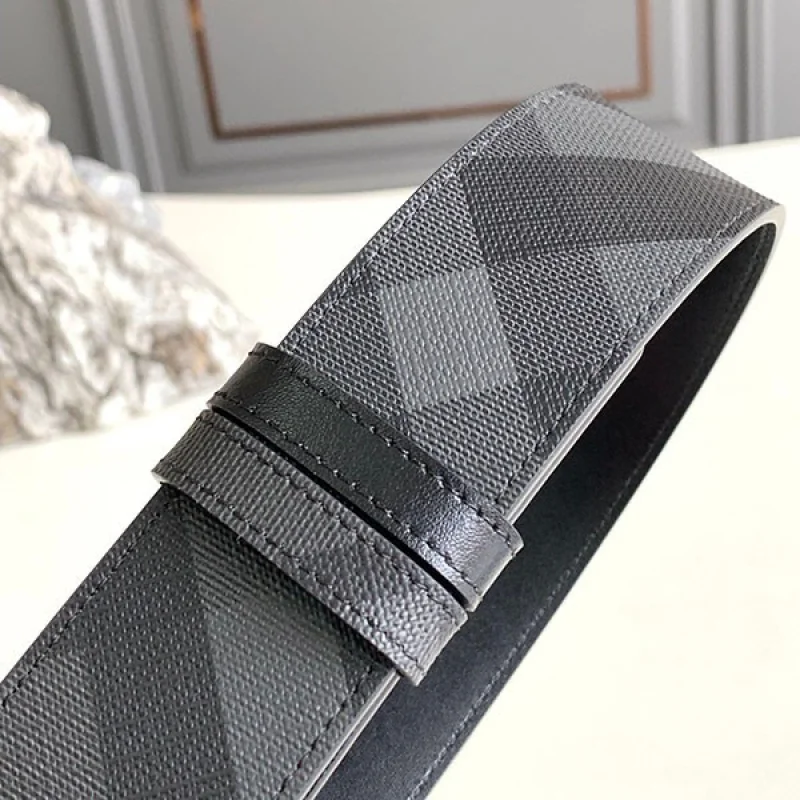 入手困難 バーバリー コピー リバーシブル チャコールチェック&レザー TBベルト Bag88100