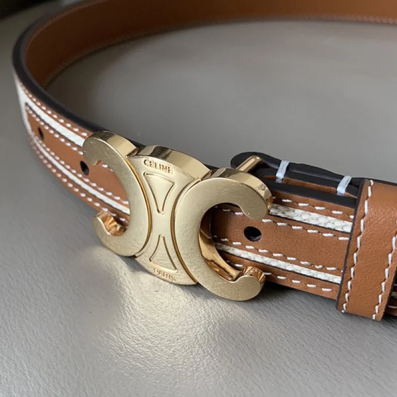 セリーヌ ベルト 偽物☆MEDIUM TRIOMPHE BELTミディアムトリオンフベルト Cee90996