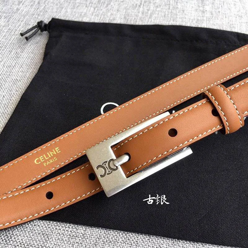 送料込【セリーヌ】トリオンフ ベルト 偽物 ナチュラルカーフスキン タン Cek48008