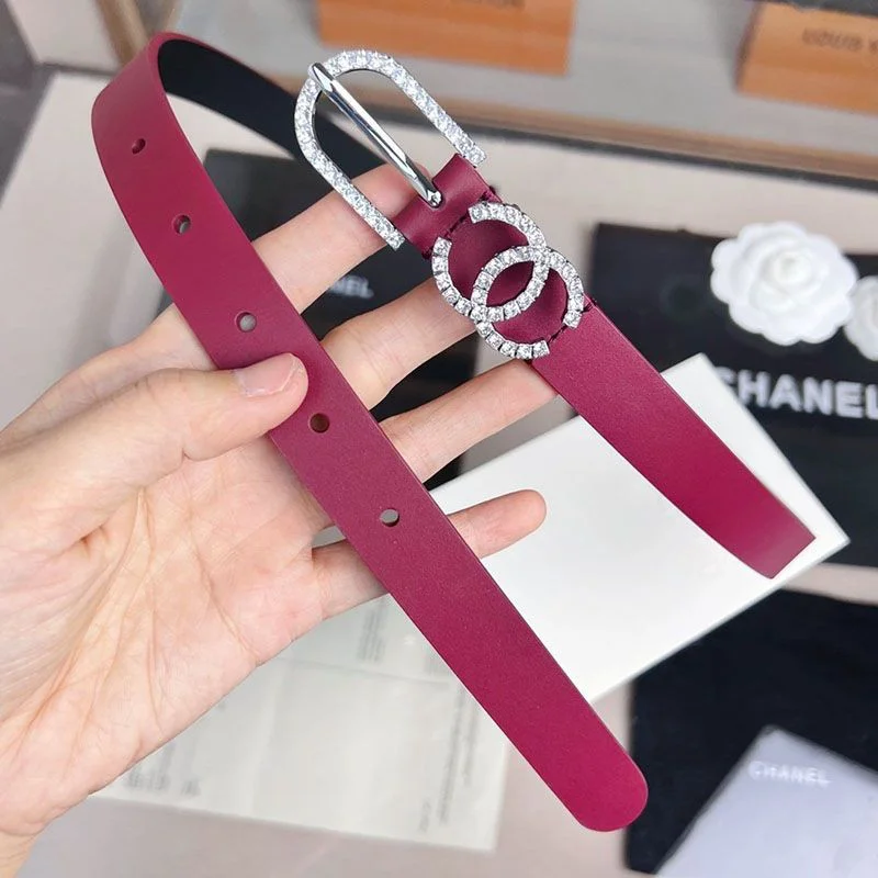 稀少シャネル コピー カーフスキン ベルト 20mm メタル & ストラス she13942