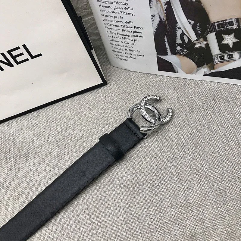 春もの新作シャネル カーフスキン ベルト コピー 30mm メタル &amp; ストラス shj98235