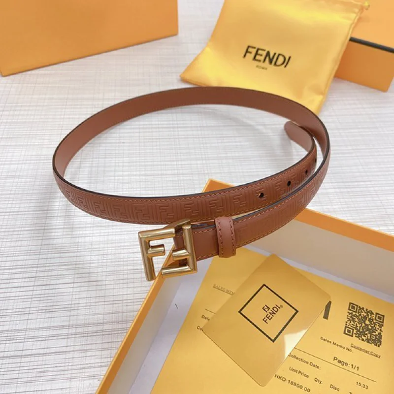 フェンディ FFモチーフ 偽物レザー ベルト カーフレザー fex74196