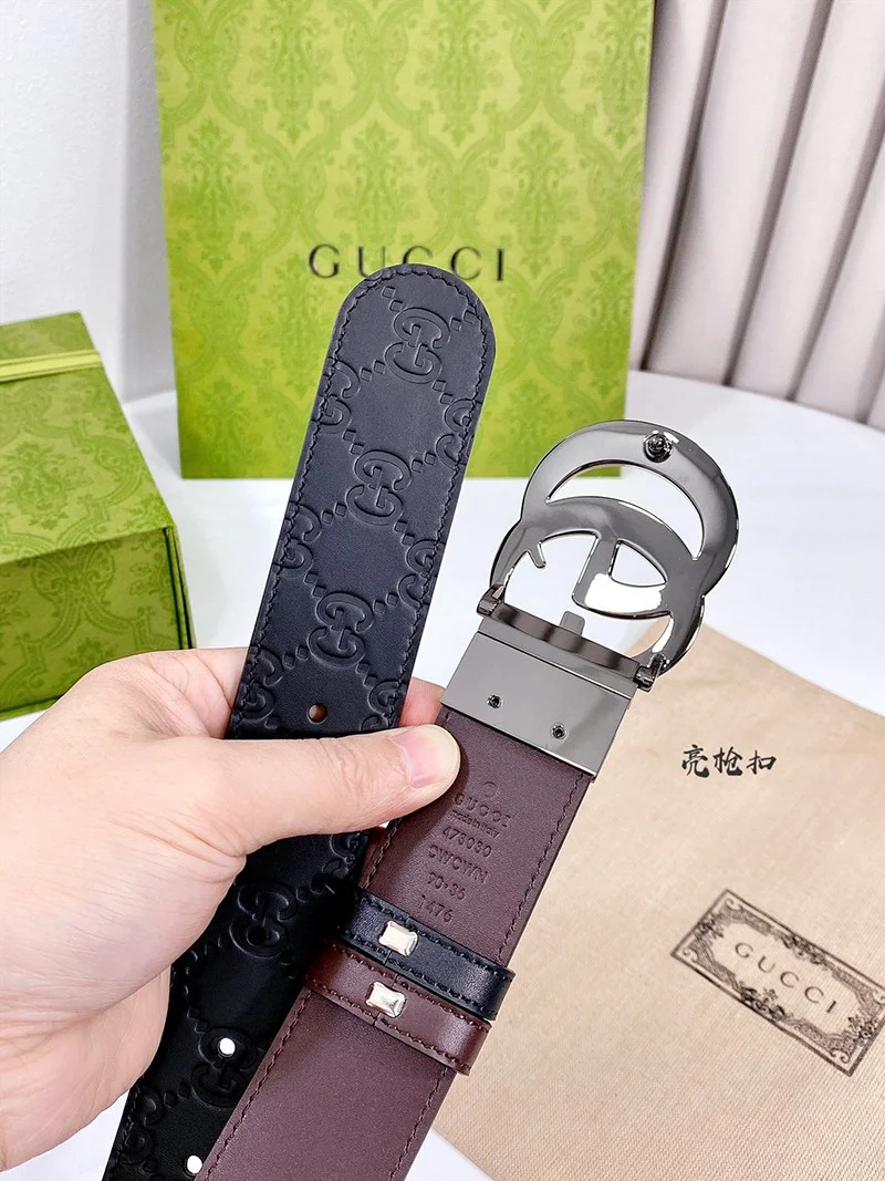 大人気!!新色グッチ ベルト コピー メンズ カジュアルベルト 38mm 411924CWC1N1000