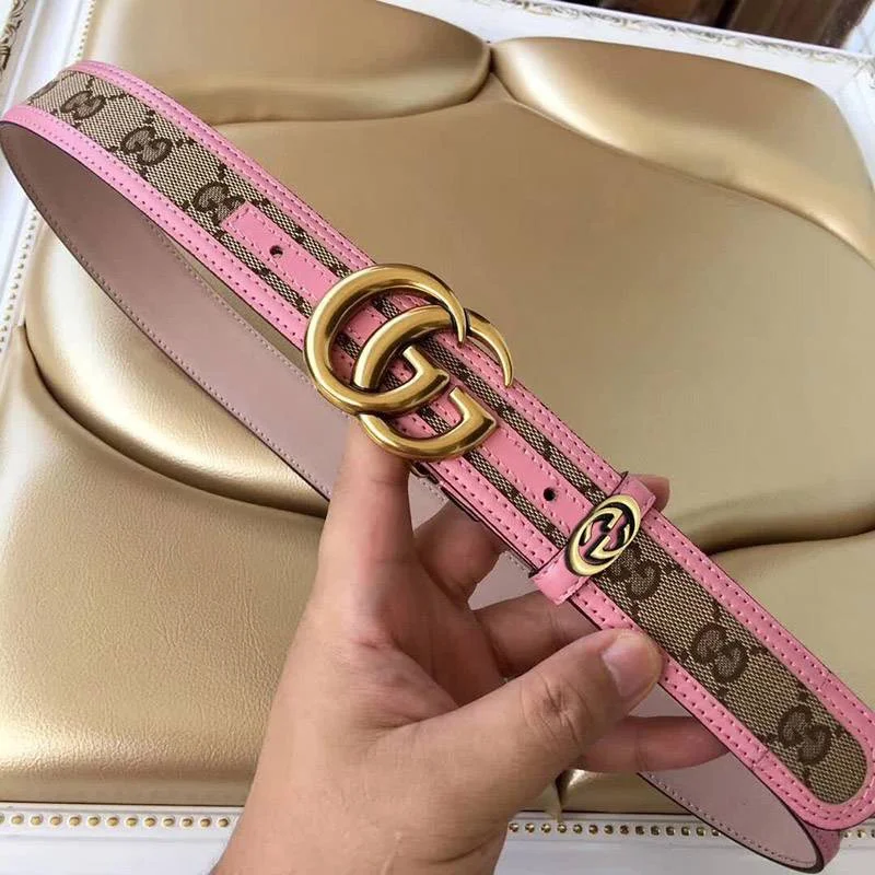 ☆超人気☆グッチ コピー キャンバスGG柄ベルトダークブラウン 3.5cm幅 gub50230