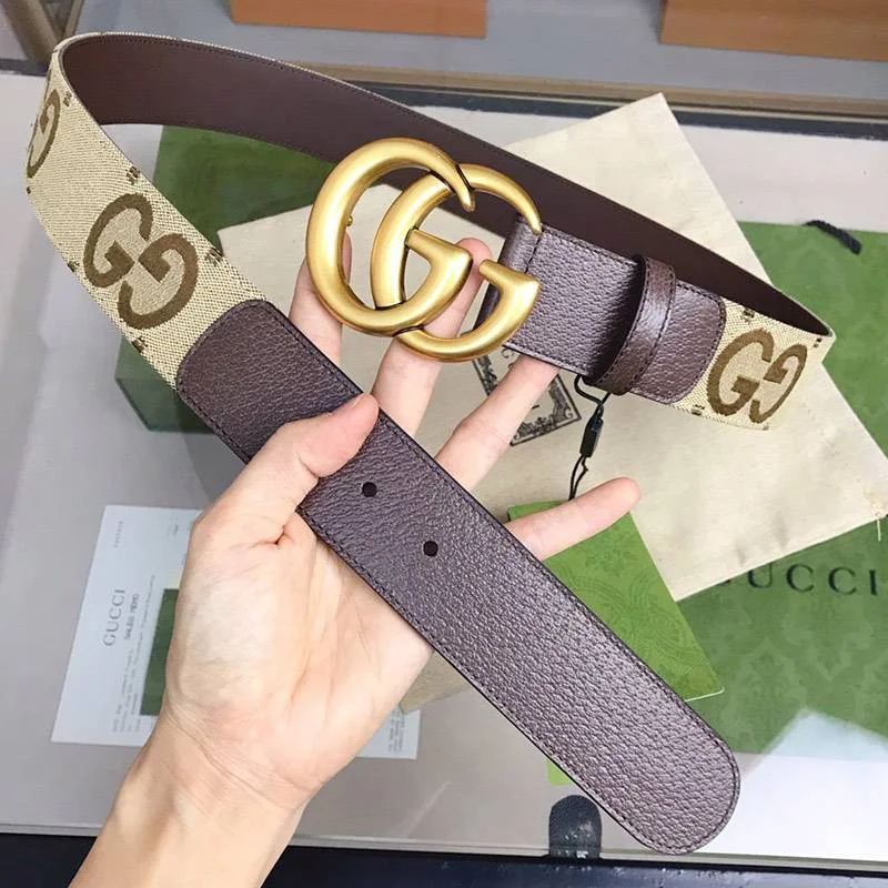 【22春夏】グッチ ベルト 偽物 ダブルG バックル GG ベルト 4cm幅 guc73470