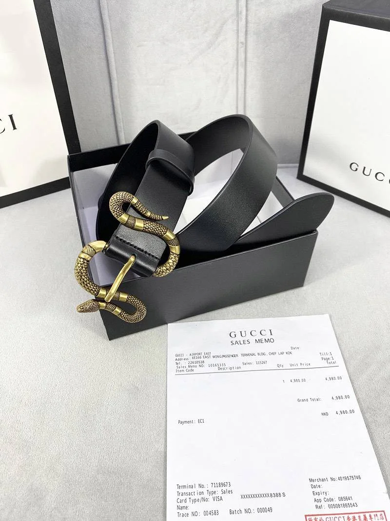 【人気】グッチ ベルト 偽物N級品 Gスネーク 4cm幅 gue23704
