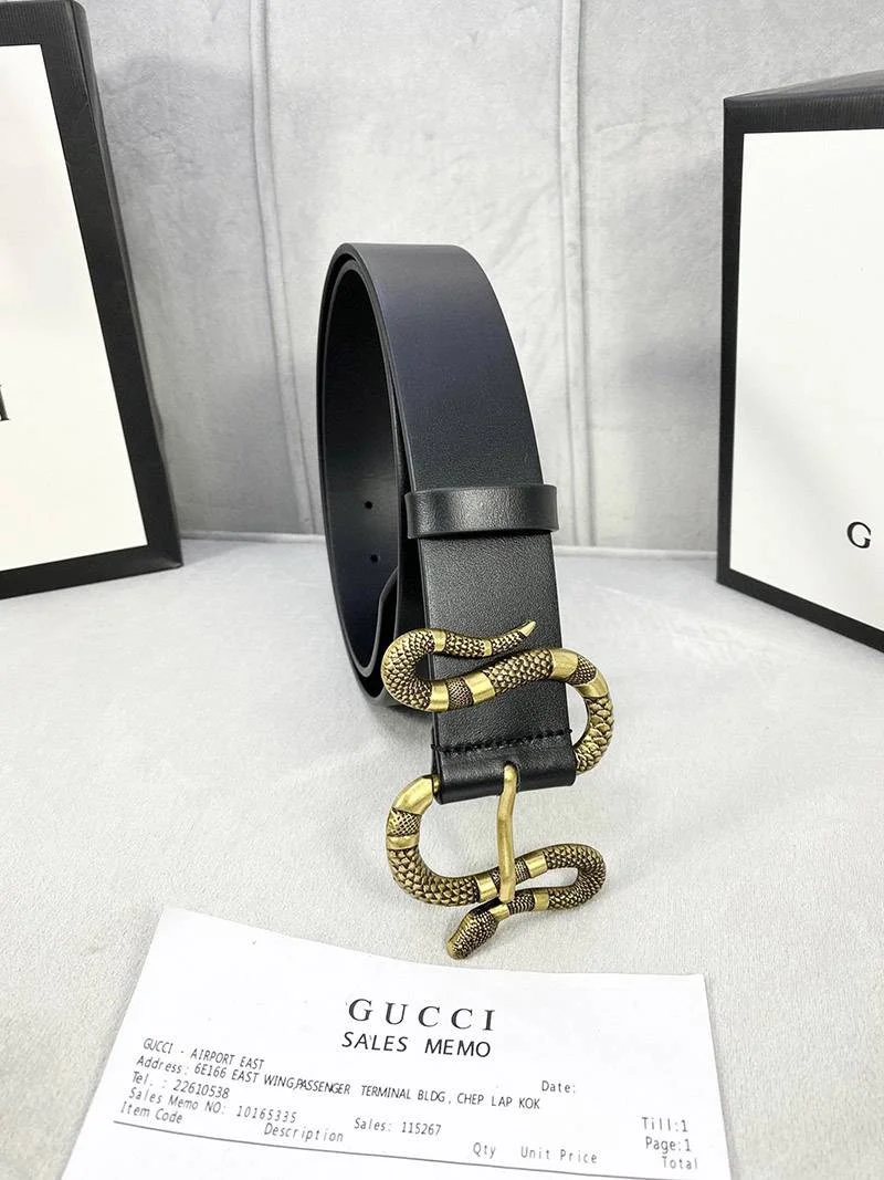 【人気】グッチ ベルト 偽物N級品 Gスネーク 4cm幅 gue23704