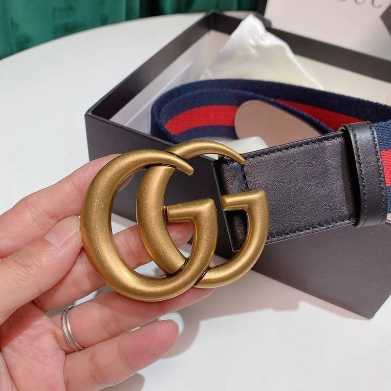 送料込 グッチ ベルト コピー 激安 リボンラインGG 4cm幅 gug38027