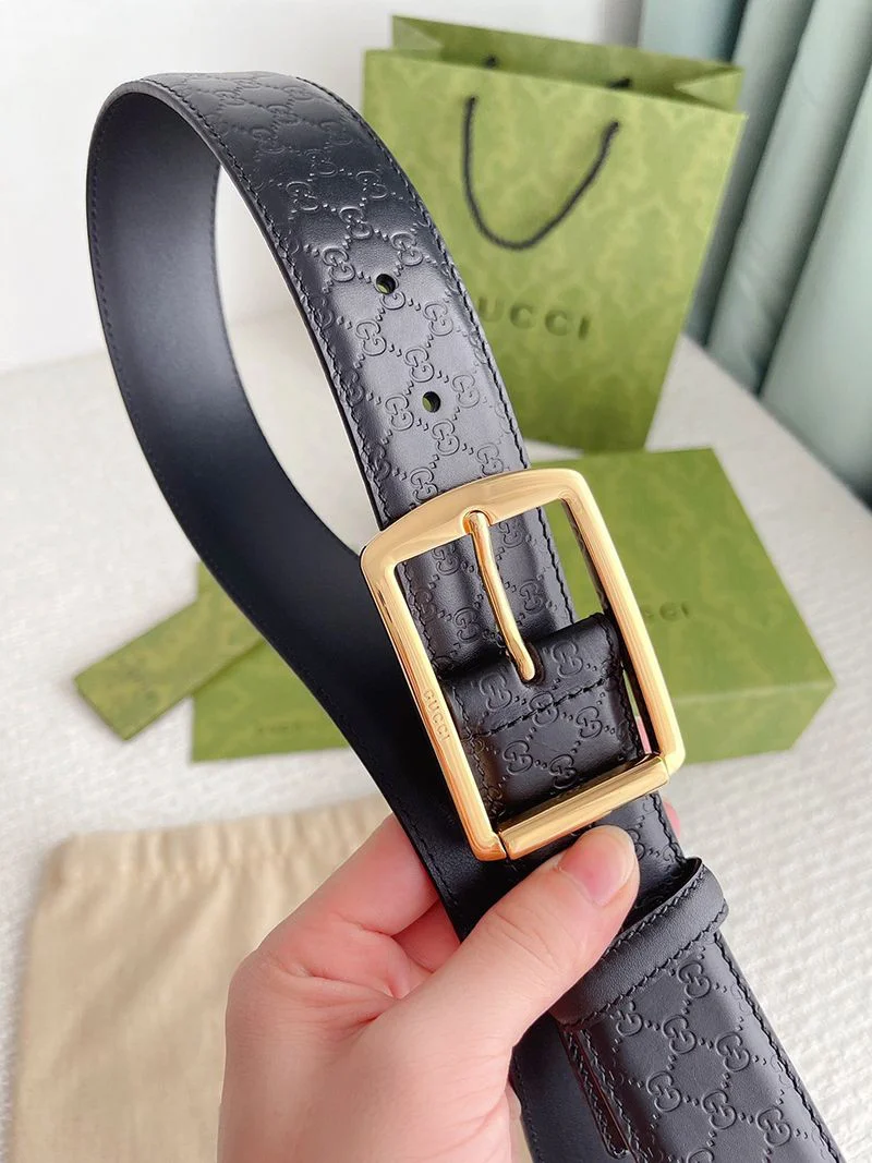 可愛い グッチ ベルト 偽物 449716 ダラーカーフ ブラック 黒 40mm gue60387