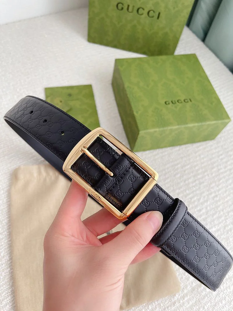 可愛い グッチ ベルト 偽物 449716 ダラーカーフ ブラック 黒 40mm gue60387