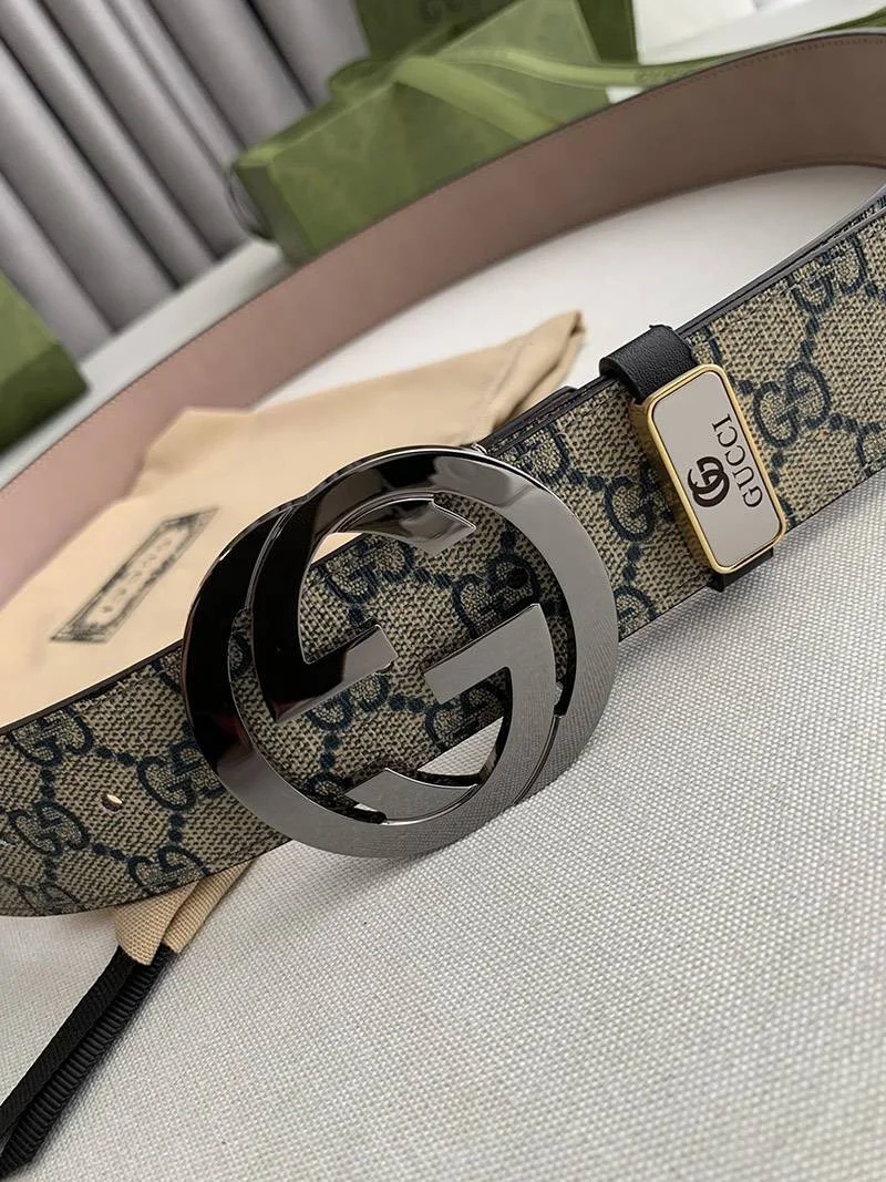 超希少!グッチ ベルト 偽物★GG シュプリーム GGバックルベルト 3.8cm幅 gur98488