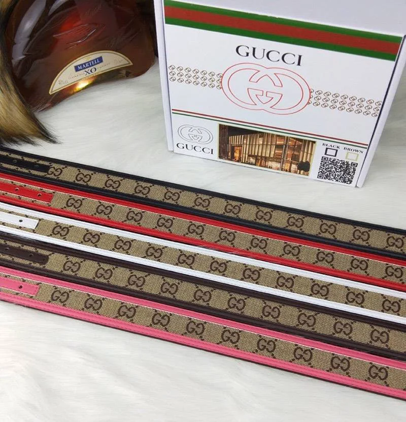 超希少!グッチ キャンバスGG柄ベルト 偽物ダークブラウン レディース 35mm gux19418