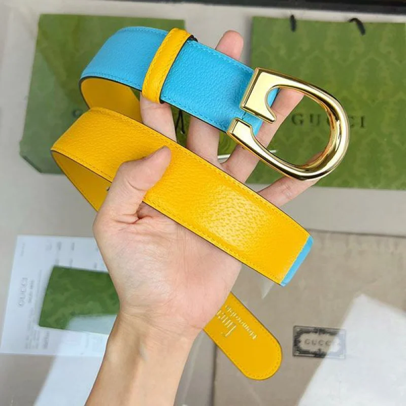 定番 グッチ バックル ツートーン ベルト 偽物 guy88462