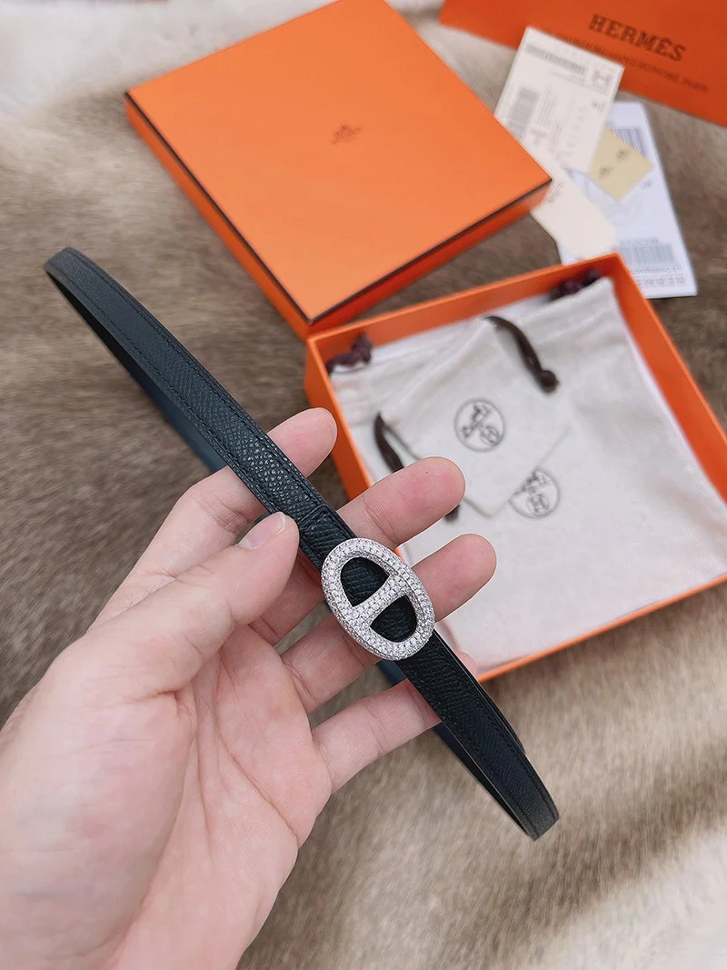 21AW新作エルメス Hベルト 偽物☆レザーベルト リバーシブル シェーヌダンクル 13 mm era25666