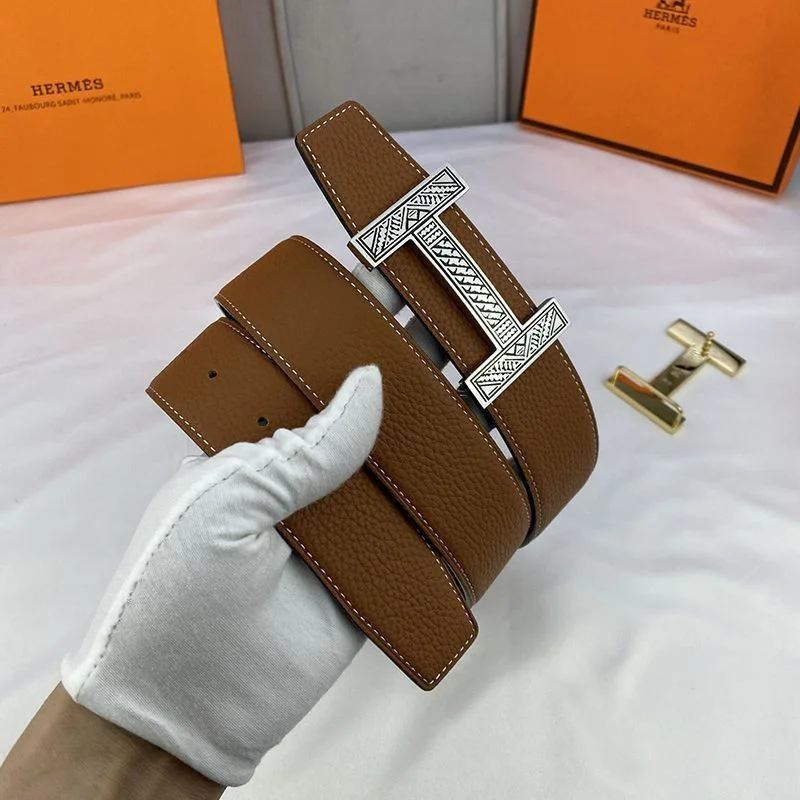 超希少!エルメス ベルト コピー バックル Hギヨシェ リバーシブル 偽物 38mm 2色 ere47469
