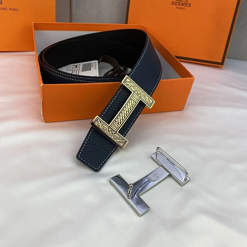 超希少!エルメス ベルト コピー バックル Hギヨシェ リバーシブル 偽物 38mm 2色 ere47469