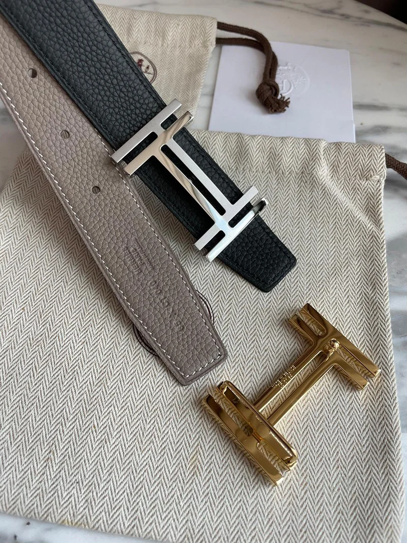 21AW新作エルメス ベルト 偽物☆ベルトバックル H オ カレ リバーシブルベルト 32mm erv93785