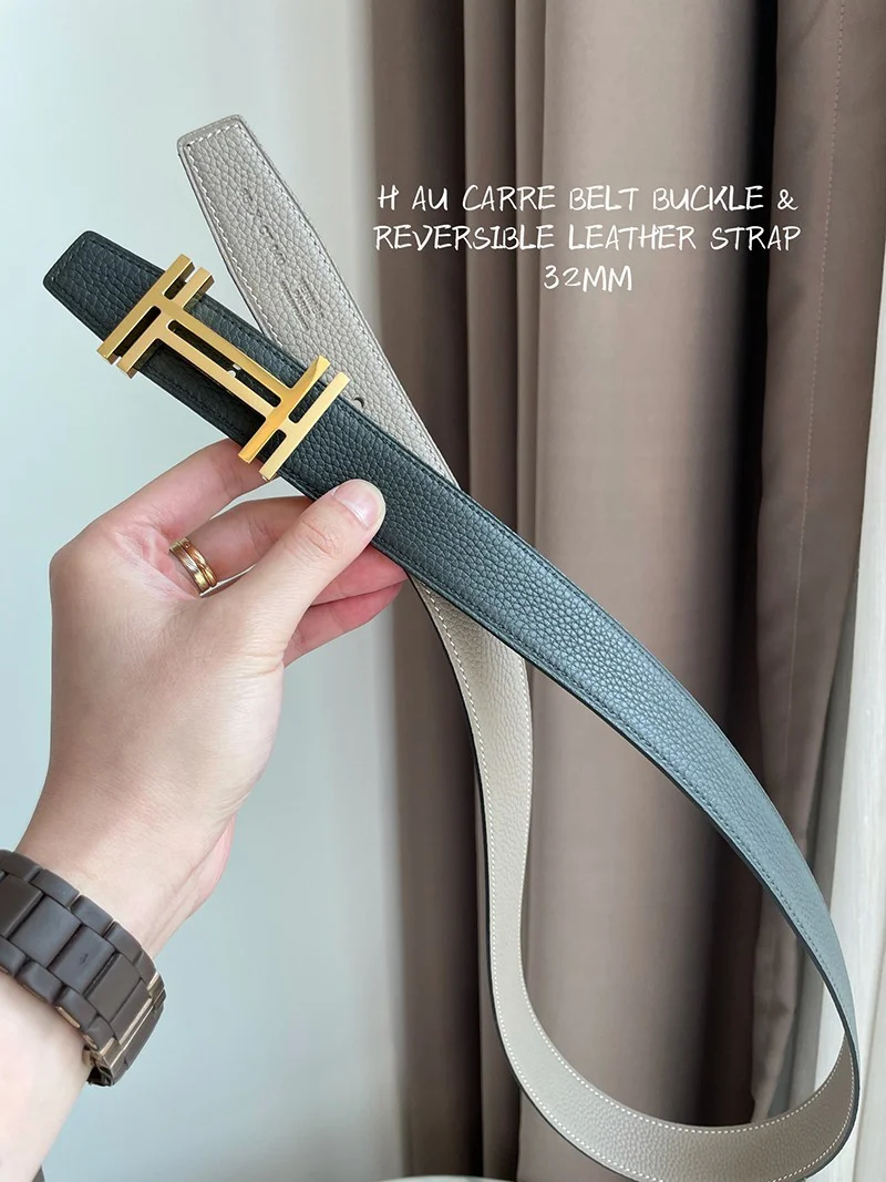 21AW新作エルメス ベルト 偽物☆ベルトバックル H オ カレ リバーシブルベルト 32mm erv93785