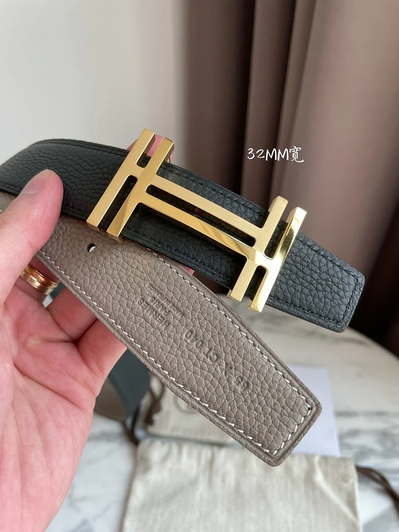 21AW新作エルメス ベルト 偽物☆ベルトバックル H オ カレ リバーシブルベルト 32mm erv93785
