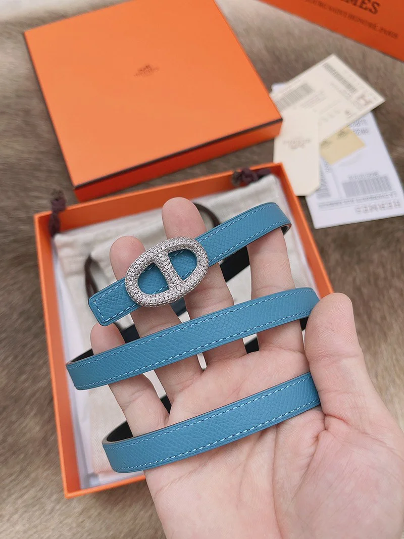 一目惚れ♪エルメス Hベルト 偽物☆レザーベルト リバーシブル シェーヌダンクル 13 mm erh82026