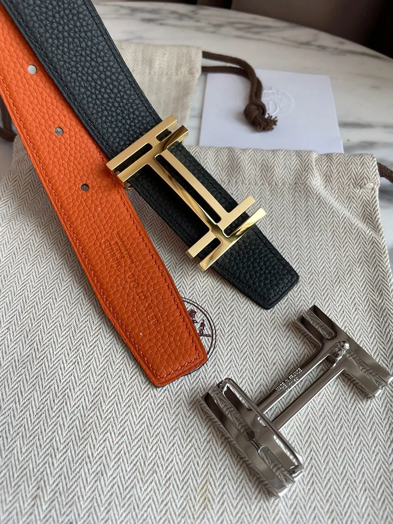 可愛いエルメス ベルト 偽物☆ベルトバックル H オ カレ リバーシブルベルト 32mm ery83554