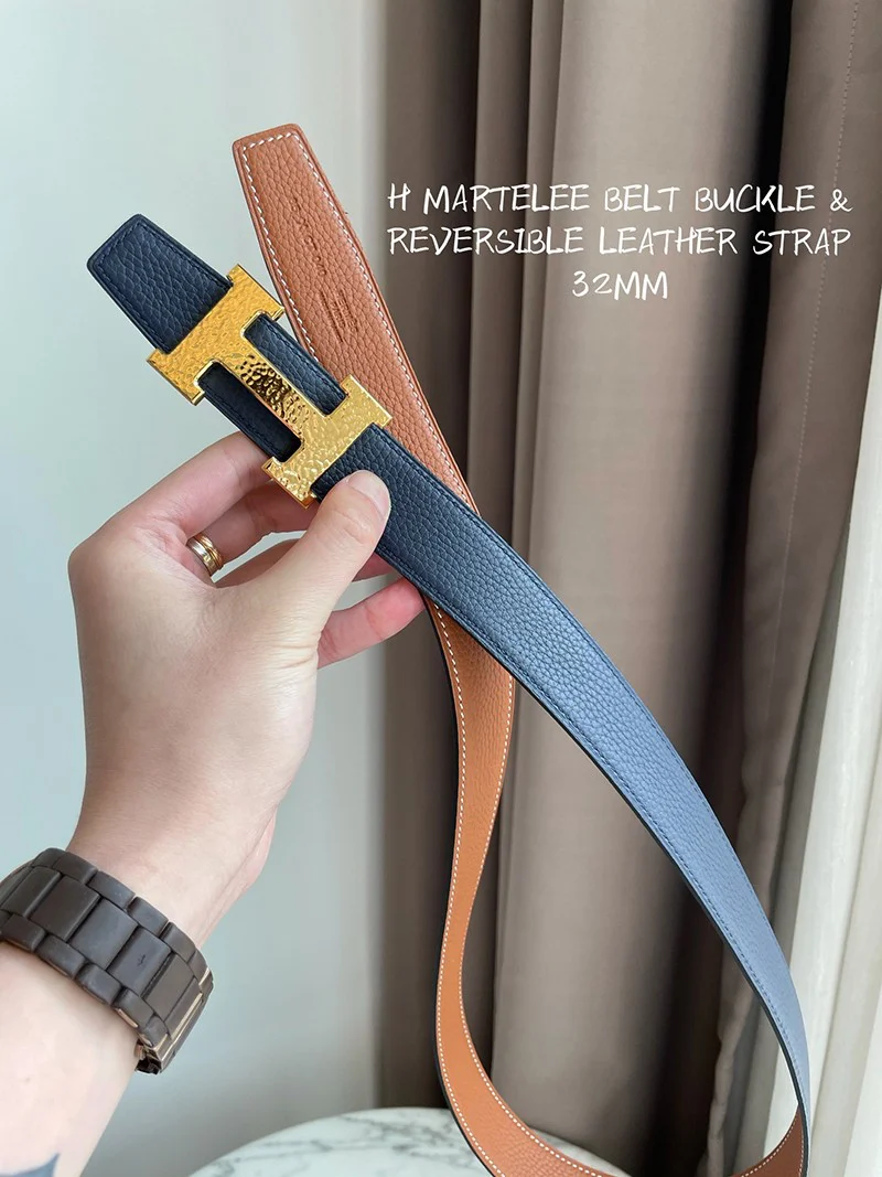 21AW新作エルメス ベルト 偽物☆ベルトバックル H オ カレ リバーシブルベルト 32mm erv93785