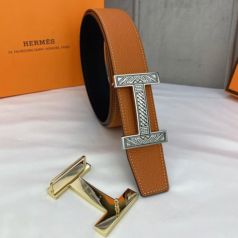 人気エルメス☆ベルトバックル Hギヨシェ リバーシブル 38mm 2色 コピー ery13901