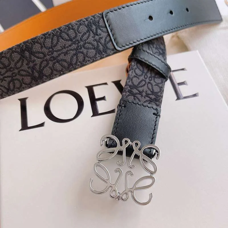 定番人気【ロエベ】ブレイデッドアナグラムベルト コピー 4.0cm loc10719