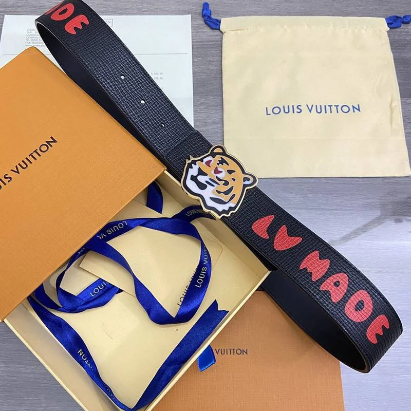 春もの新作ルイヴィトン サンチュール・LVタイガー 偽物40MM リバーシブル 2色 ベルト vub24953