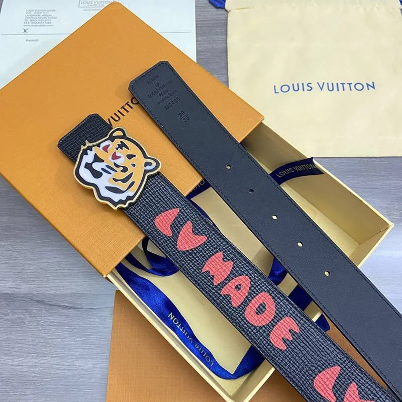春もの新作ルイヴィトン サンチュール・LVタイガー 偽物40MM リバーシブル 2色 ベルト vub24953