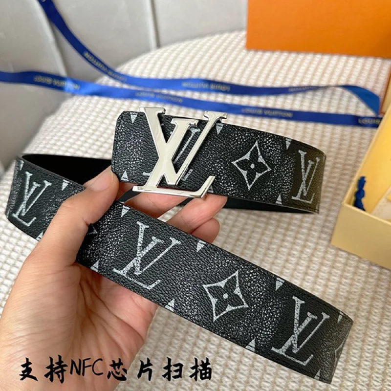 人気 ルイヴィトン ベルト 偽物 サンチュール・LVシェイプ リバーシブル トリヨン vun17656
