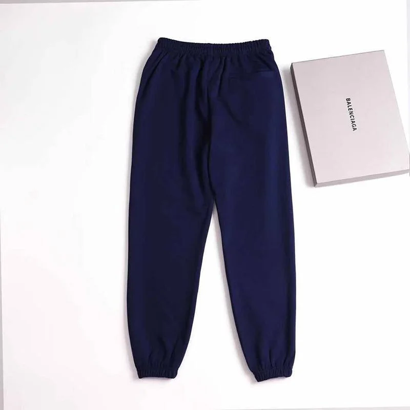 送料込バレンシアガ Political Campaign Sweat パンツ コピー★カーリーフリース　ブルー bak12802