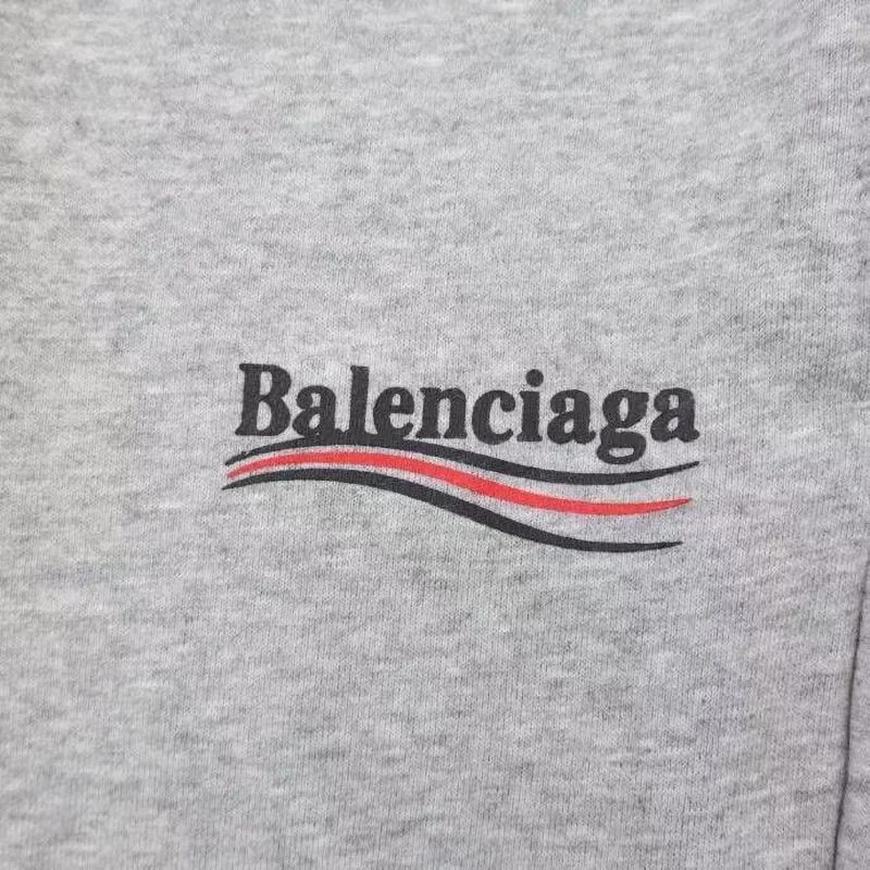 超話題!バレンシアガ 偽物 Political Campaign Sweat パンツ★カーリーフリース　グレー baq35410