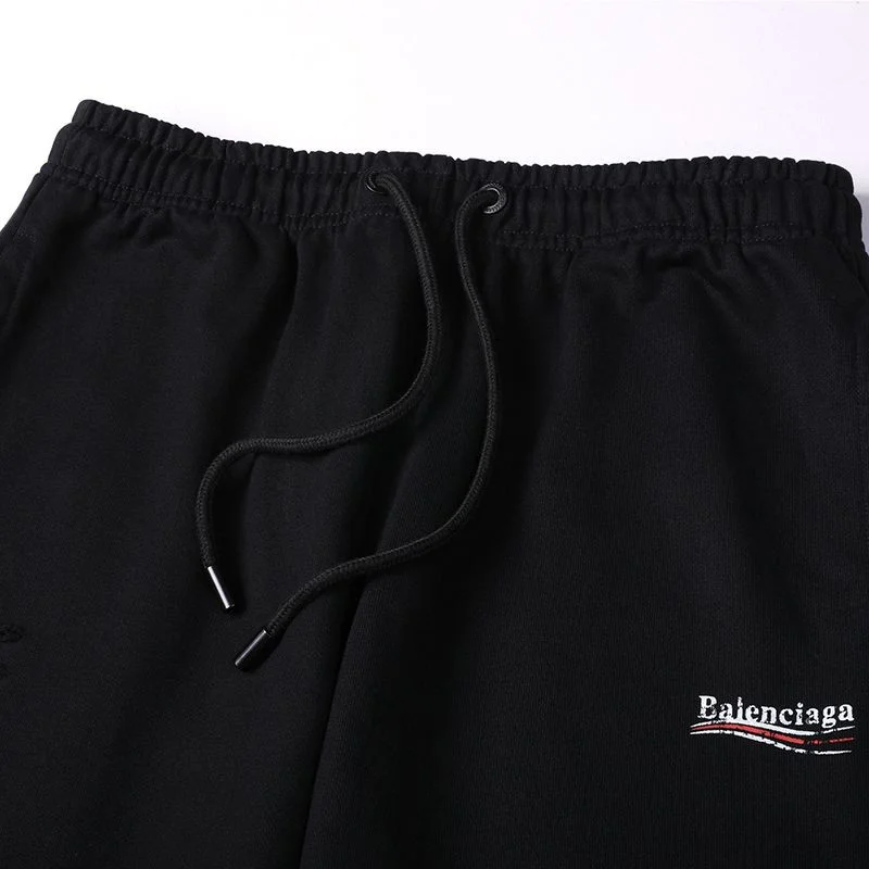 目を惹くカラーバレンシアガ コピー Political Campaign Sweat パンツ★カーリーフリース　ブラック bav26689