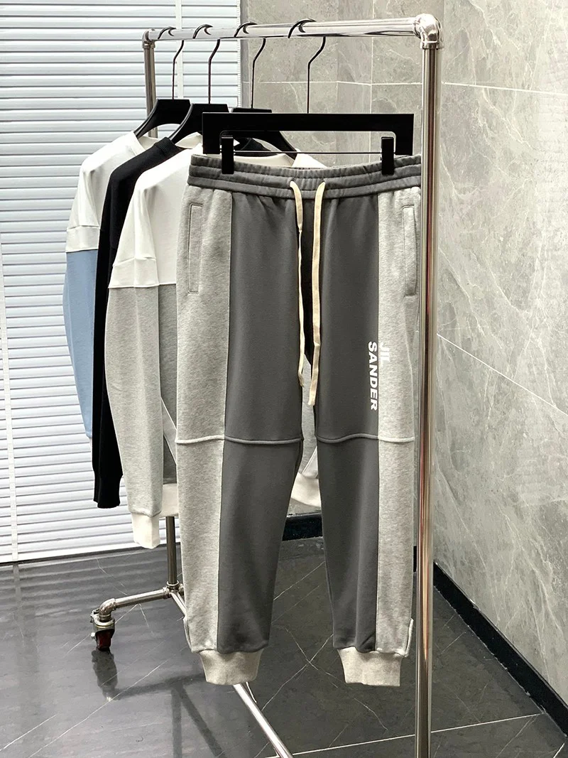 最安値挑戦ジルサンダー パンツ コピー モノグラム★コットン スウェットパンツ Jiq25621