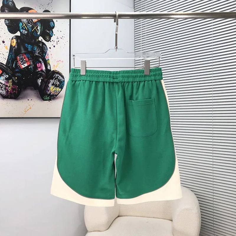 《大人気》ロエベ ハーフ・ショートパンツ コピー コットン グリーン/ホワイト lor71866