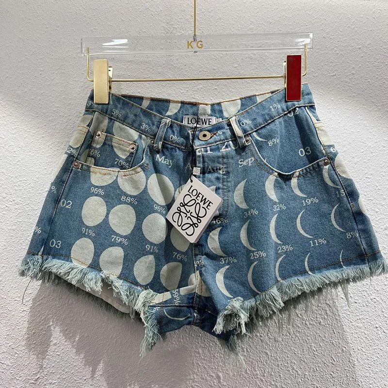 累積売上総額第1位!【ロエベ】PAULAS IBIZA ムーンプリント ショートデニム コピー los21639