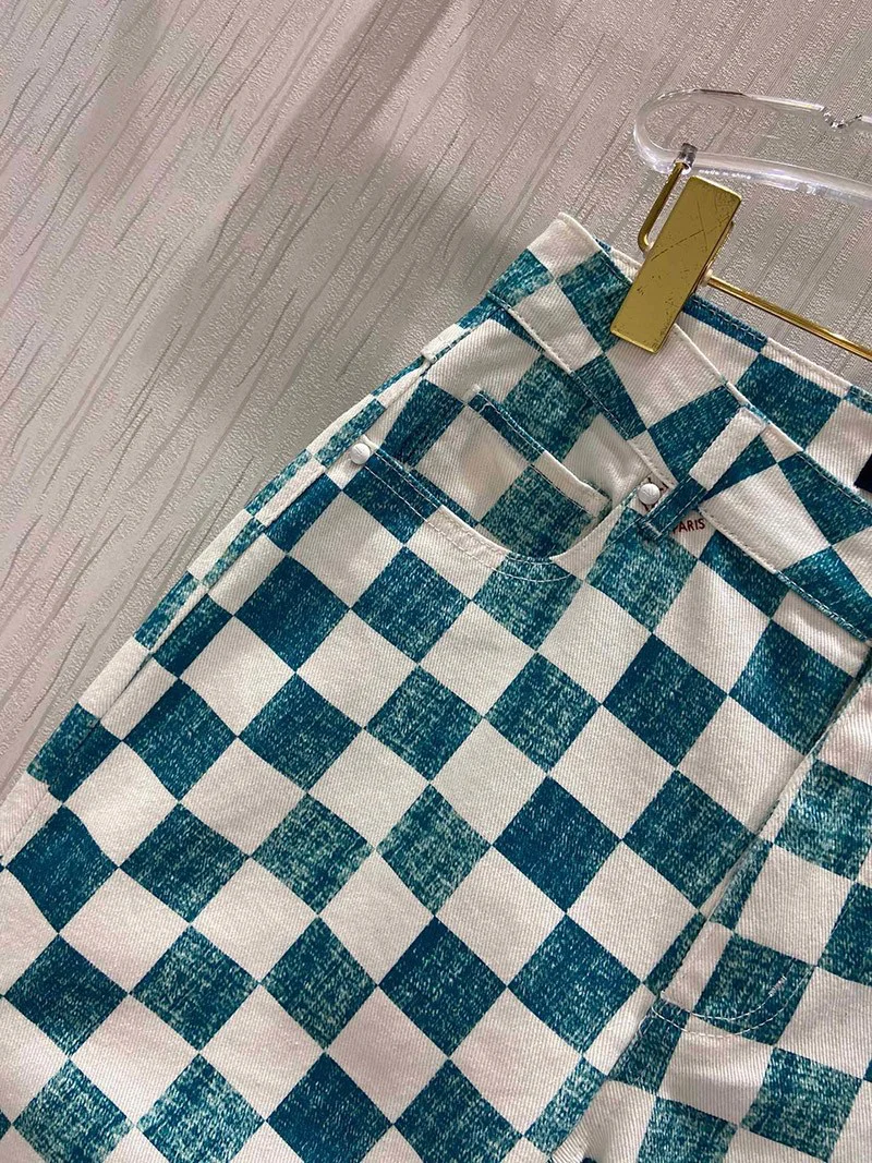 《大人気》21AW☆ルイヴィトン デニムパンツ コピー☆ダミエ レギュラー 1A9A1L
