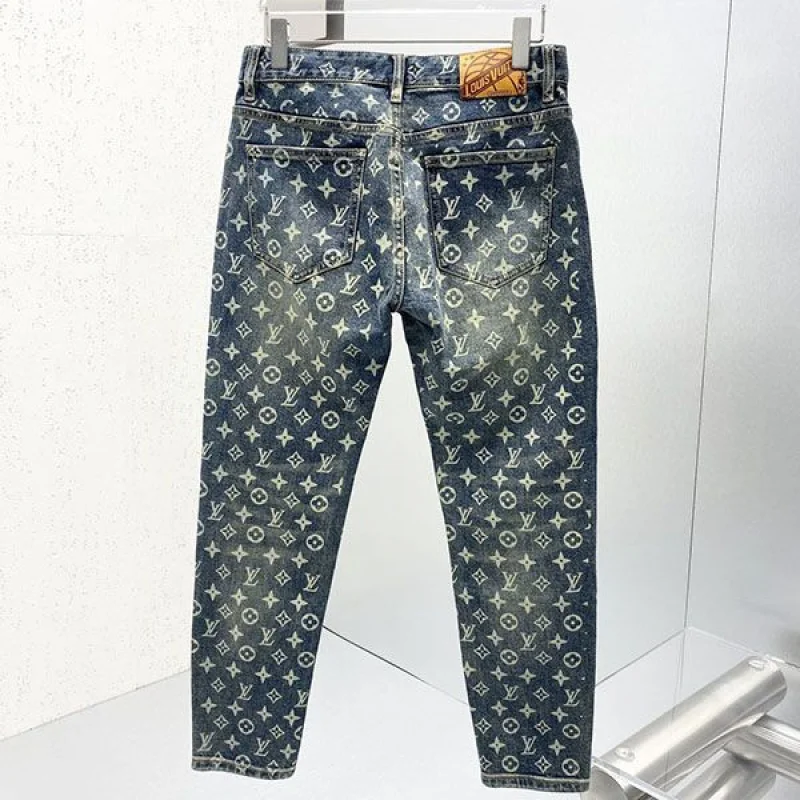 ★日本!!人気!ルイヴィトン デニムパンツ モノグラムパッチワーク コピー vuf81943