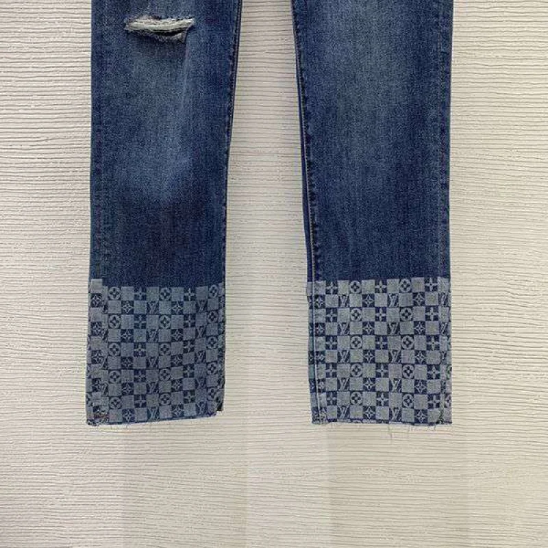 高品質♪♪♪ルイヴィトン デニムパンツ コピー モノグラムパッチワーク vuo70510
