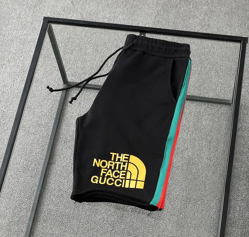 稀少 グッチ×ノースフェイス☆コットンハーフパンツ 偽物 Non68203