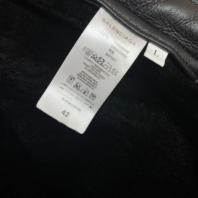 超希少!バレンシアガ Cocoon Aviator ジャケット コピー★シャイニー ラムスキン&ボンドウール ブラック 646456TKS311069