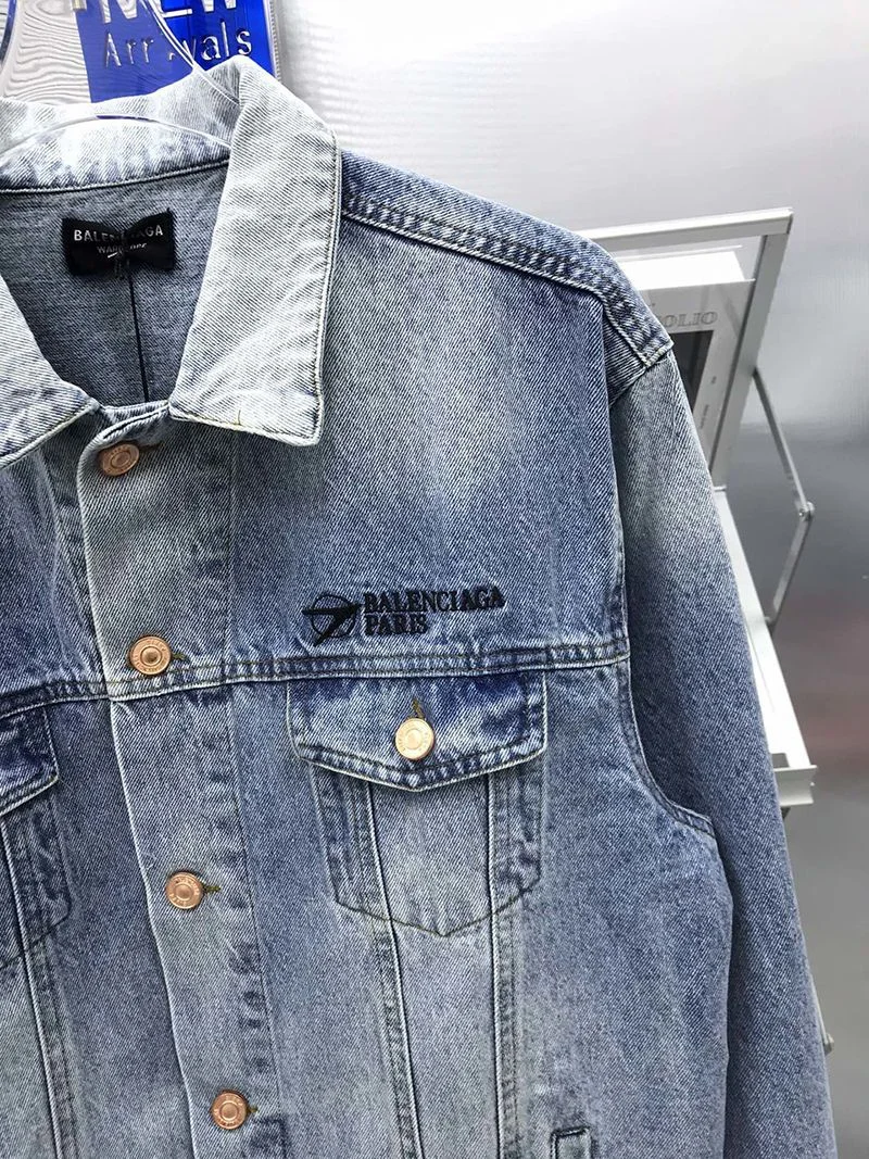 【日本未発売】バレンシアガ Corporate Large Fit ジャケット コピー★ヴィンテージブルー ライトデニム 657608TDW154307