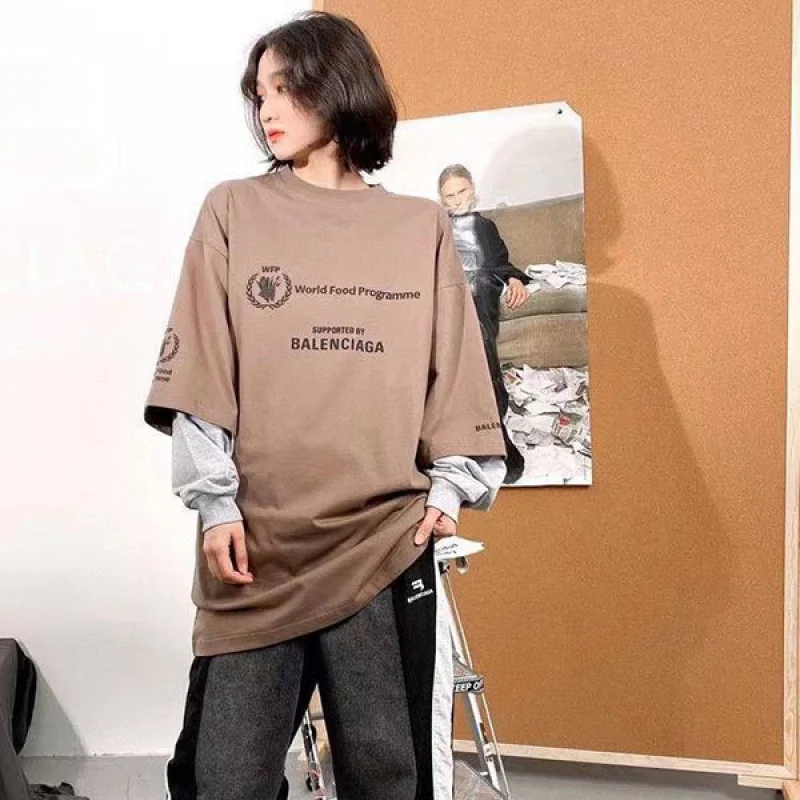 希少色バレンシアガ WFP ダブルスリーブTシャツ 長袖 コピー 6色 698089TMVL21070