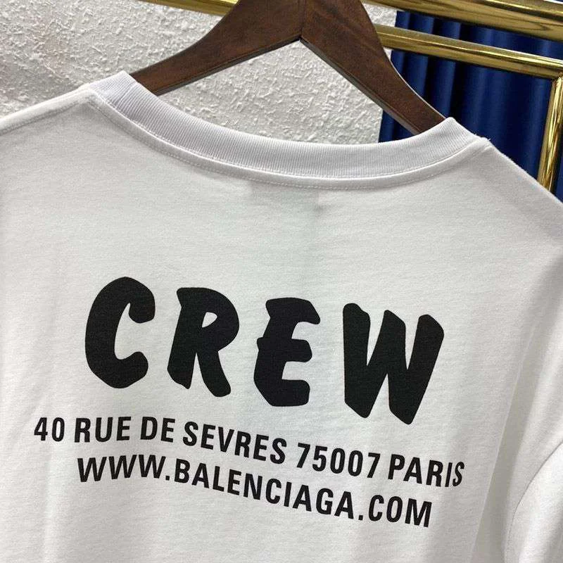 大人気!バレンシアガ CREWロゴ Tシャツ 偽物 ホワイト baa41967