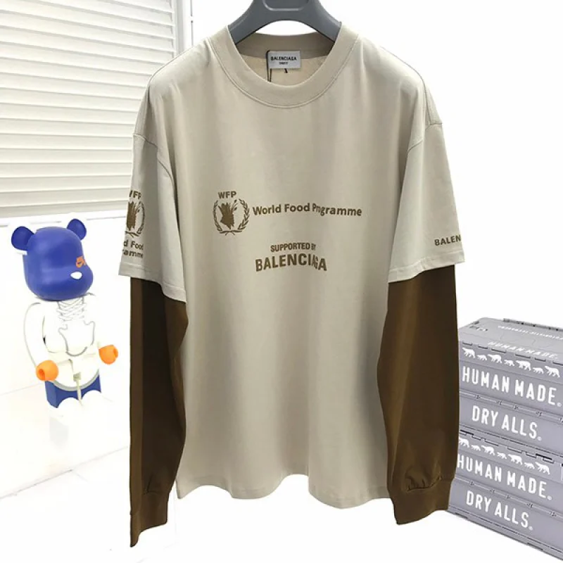 大人気!!新色 バレンシアガ コピー WFP DOUBLE SLEEVES Tシャツ 3色 baa62856