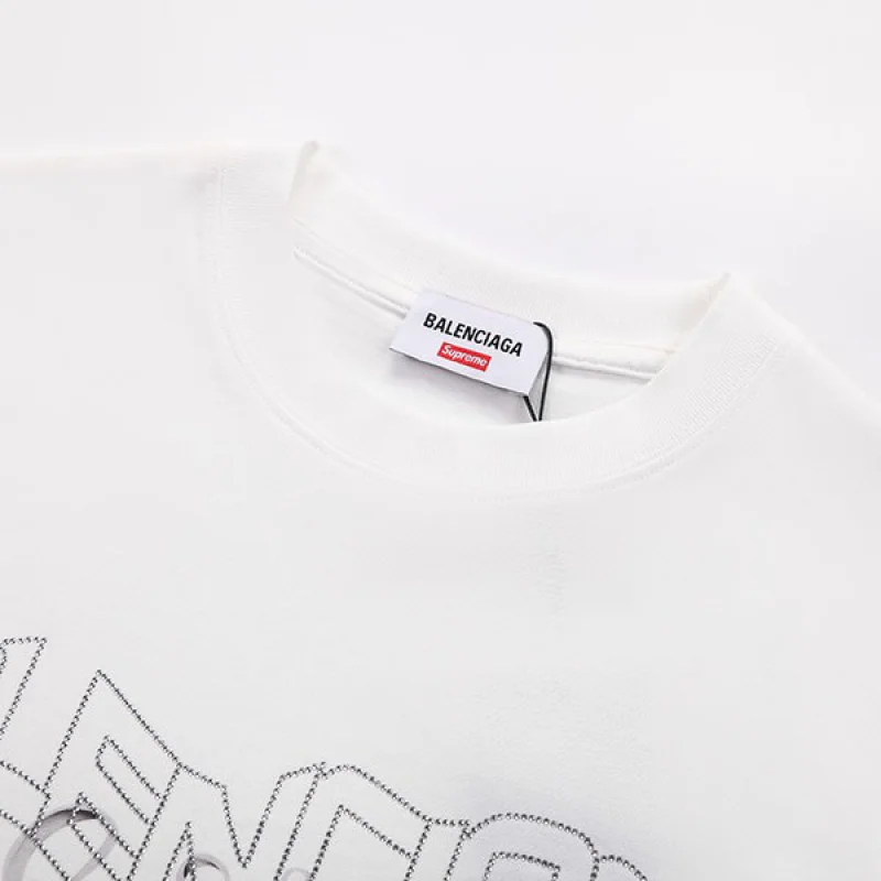 大人気!バレンシアガ シュプリーム コラボ 偽物 ロゴ Tシャツ bab15593