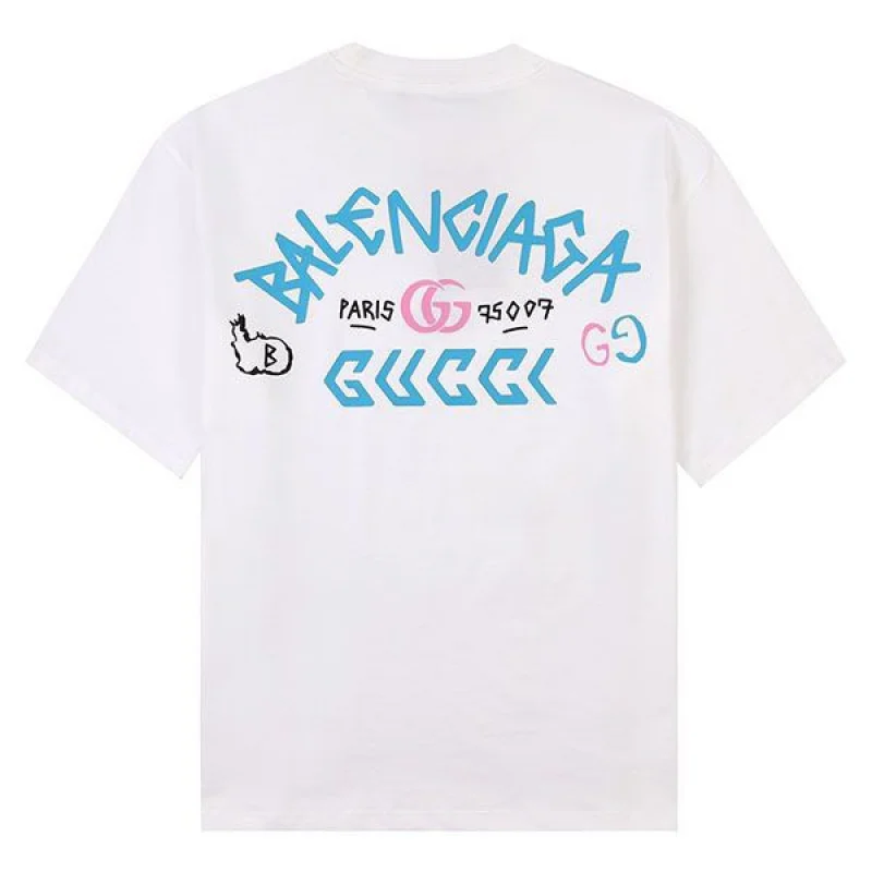 超希少!バレンシアガ x グッチ コラボ 偽物 Tシャツ bab76622