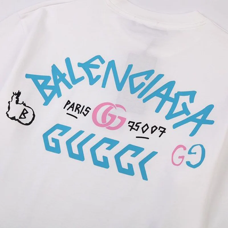 超希少!バレンシアガ x グッチ コラボ 偽物 Tシャツ bab76622